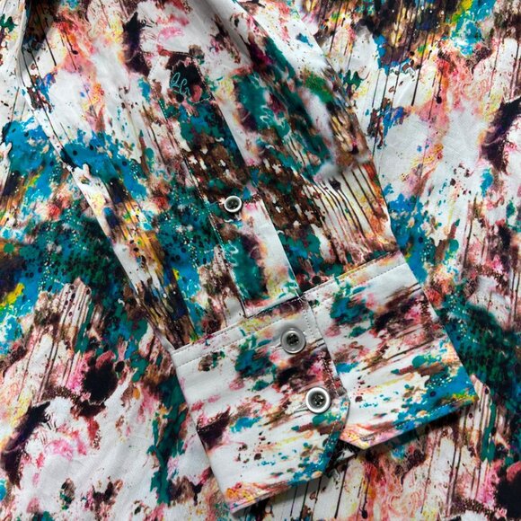 NWT Robert Graham Men's XL Multicolor Hidden Depth Button Down Long Sleeve Shirt - Picture 3 of 10